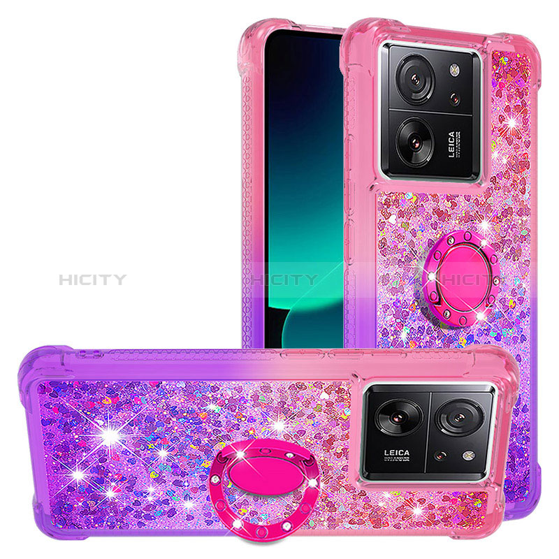 Funda Silicona Carcasa Goma Bling-Bling con Anillo de dedo Soporte YB2 para Xiaomi Redmi K60 Ultra 5G