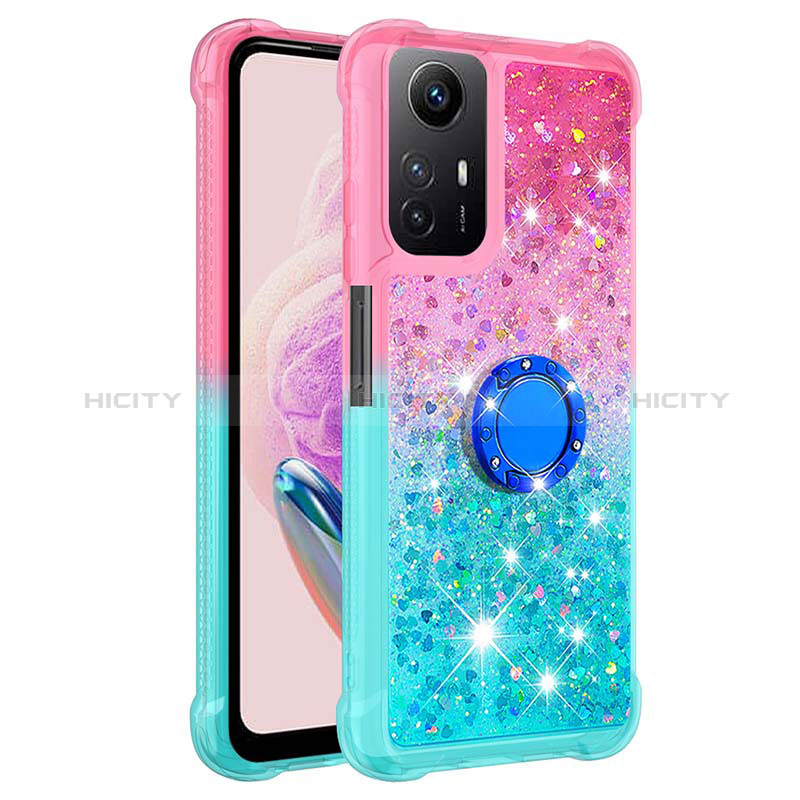 Funda Silicona Carcasa Goma Bling-Bling con Anillo de dedo Soporte YB2 para Xiaomi Redmi Note 12S