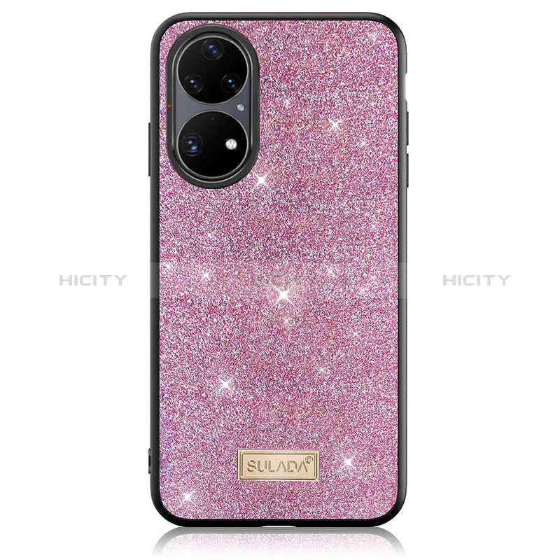 Funda Silicona Carcasa Goma Bling-Bling LD1 para Huawei P50 Morado