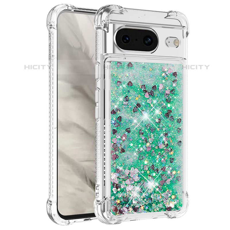 Funda Silicona Carcasa Goma Bling-Bling S01 para Google Pixel 8 5G Verde