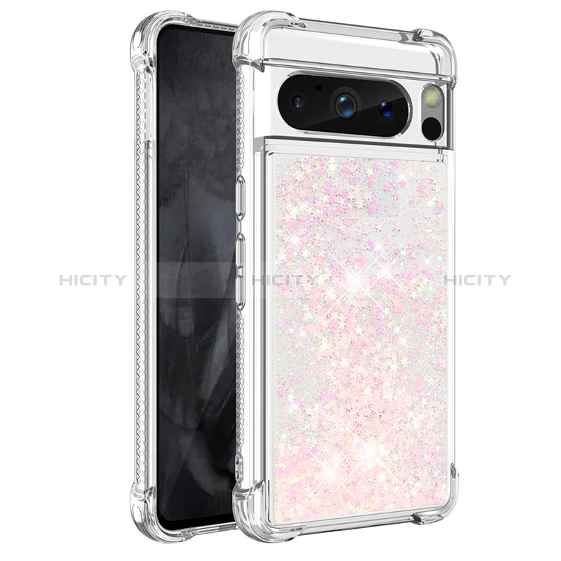 Funda Silicona Carcasa Goma Bling-Bling S01 para Google Pixel 8 Pro 5G Rosa