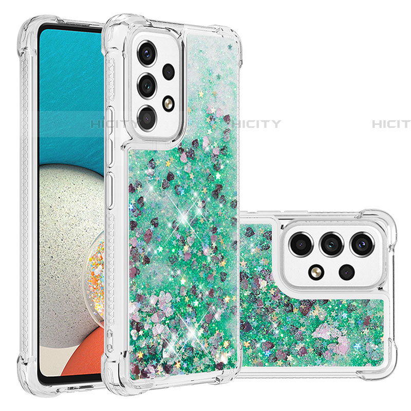 Funda Silicona Carcasa Goma Bling-Bling S01 para Samsung Galaxy A53 5G Verde