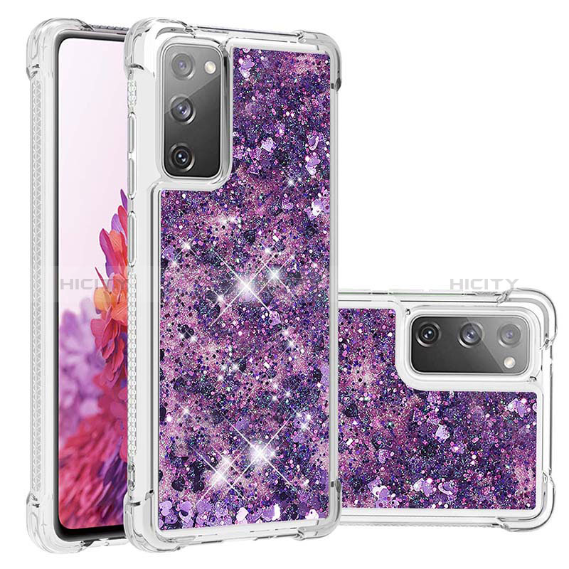 Funda Silicona Carcasa Goma Bling-Bling S01 para Samsung Galaxy S20 FE (2022) 5G Morado