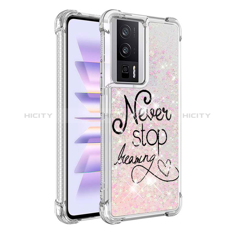 Funda Silicona Carcasa Goma Bling-Bling S01 para Xiaomi Poco F5 Pro 5G Rosa