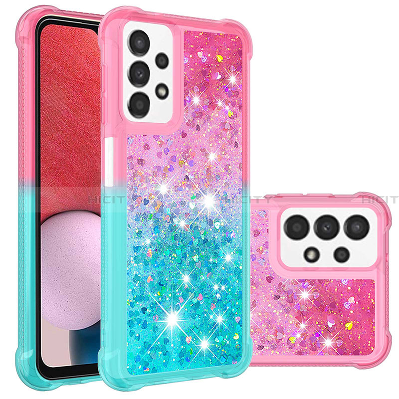 Funda Silicona Carcasa Goma Bling-Bling S02 para Samsung Galaxy A13 4G Rosa