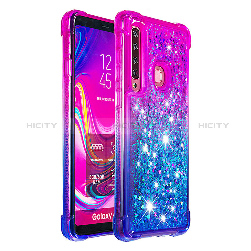 Funda Silicona Carcasa Goma Bling-Bling S02 para Samsung Galaxy A9 (2018) A920 Morado