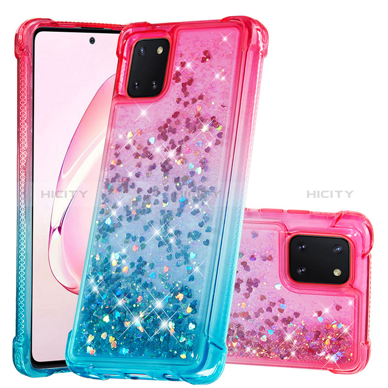 Funda Silicona Carcasa Goma Bling-Bling S02 para Samsung Galaxy M60s Rosa