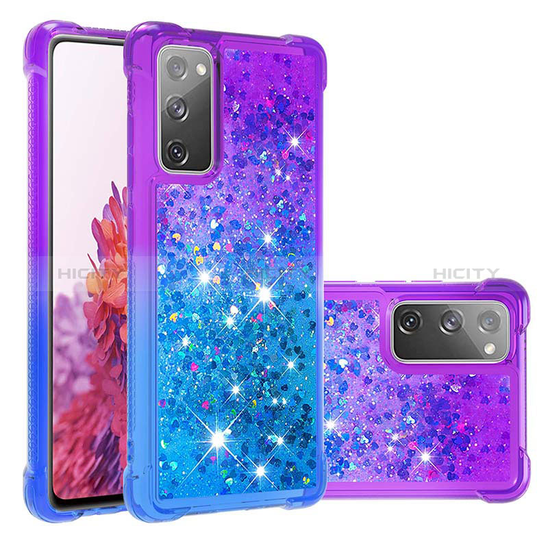 Funda Silicona Carcasa Goma Bling-Bling S02 para Samsung Galaxy S20 FE 4G Morado