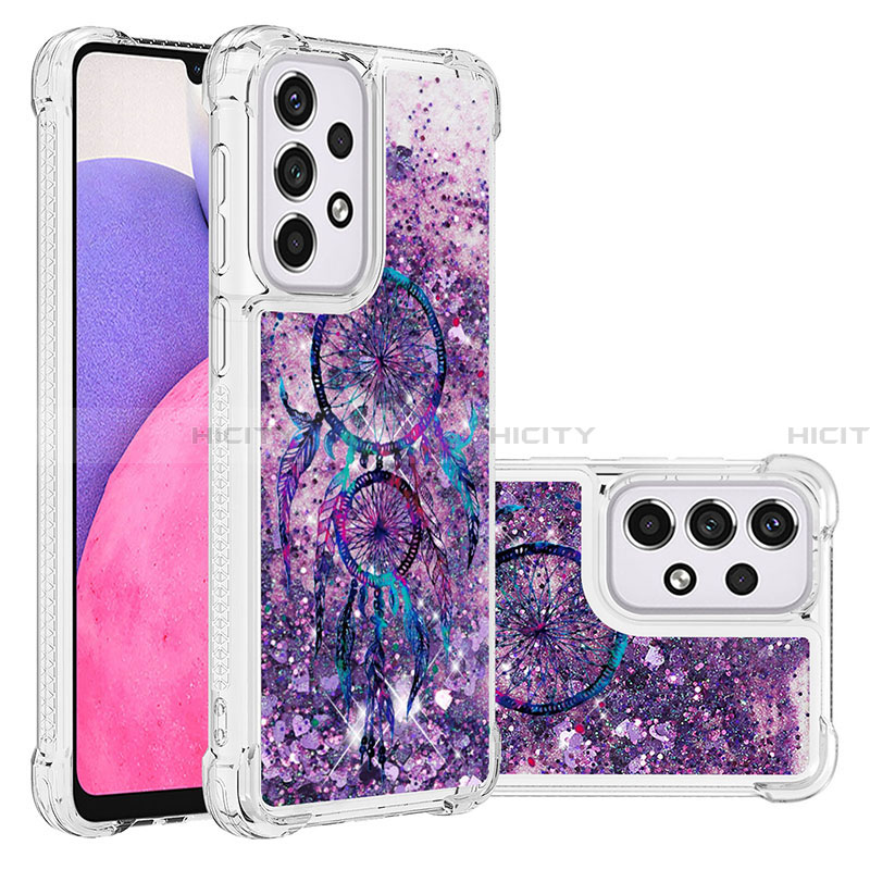 Funda Silicona Carcasa Goma Bling-Bling S03 para Samsung Galaxy A33 5G Morado