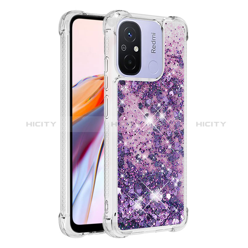 Funda Silicona Carcasa Goma Bling-Bling S03 para Xiaomi Poco C55 Morado