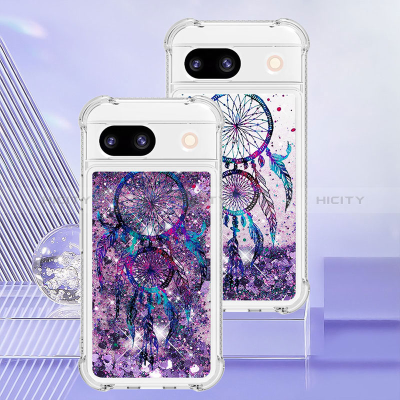 Funda Silicona Carcasa Goma Bling-Bling YB1 para Google Pixel 8a 5G Morado