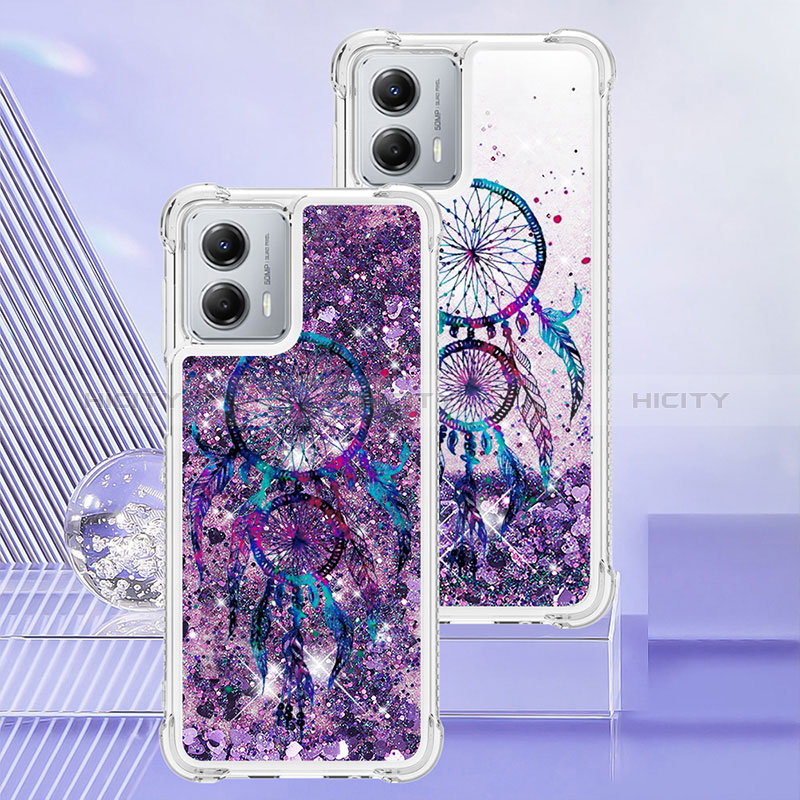 Funda Silicona Carcasa Goma Bling-Bling YB1 para Motorola Moto G 5G (2023) Morado