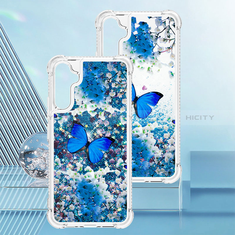 Funda Silicona Carcasa Goma Bling-Bling YB1 para Samsung Galaxy A34 5G Azul