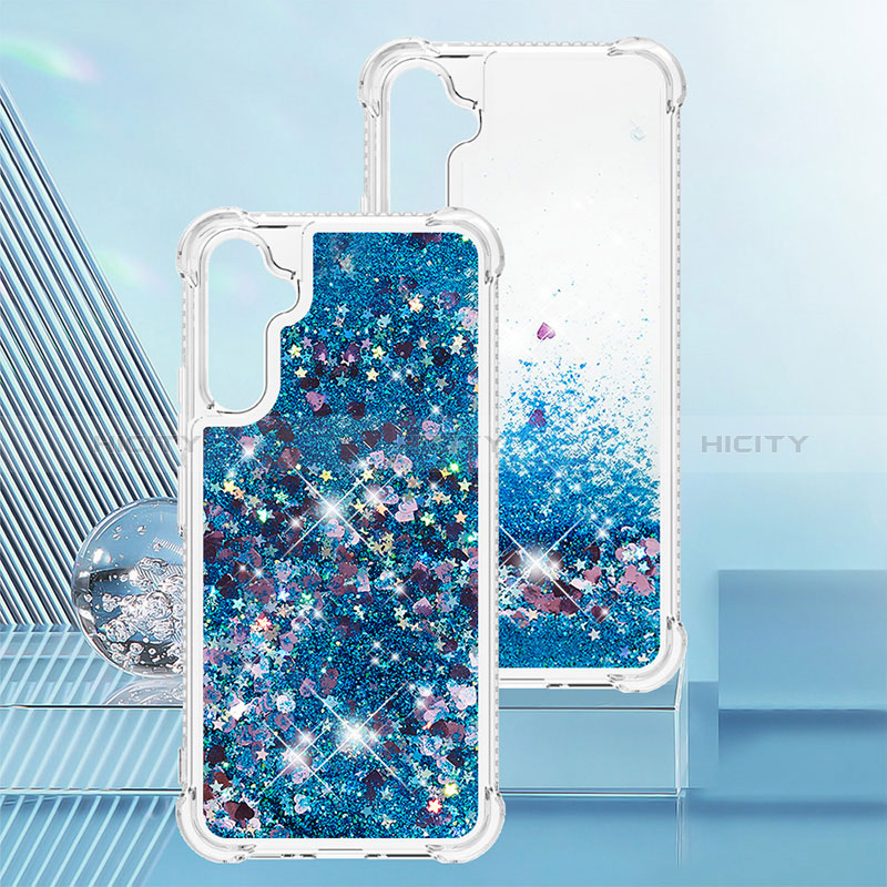 Funda Silicona Carcasa Goma Bling-Bling YB3 para Samsung Galaxy A34 5G Azul