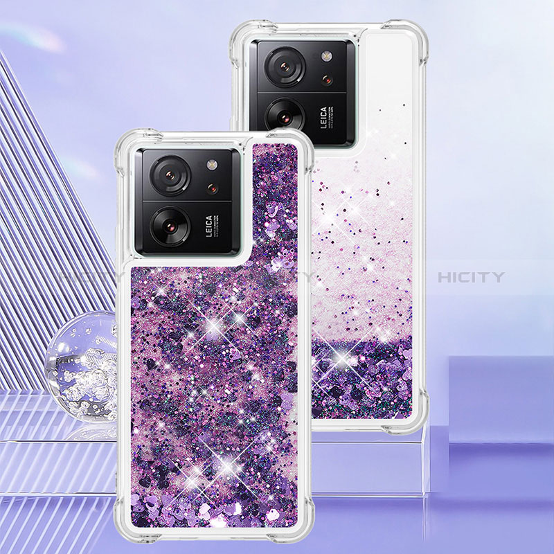 Funda Silicona Carcasa Goma Bling-Bling YB3 para Xiaomi Mi 13T Pro 5G Morado