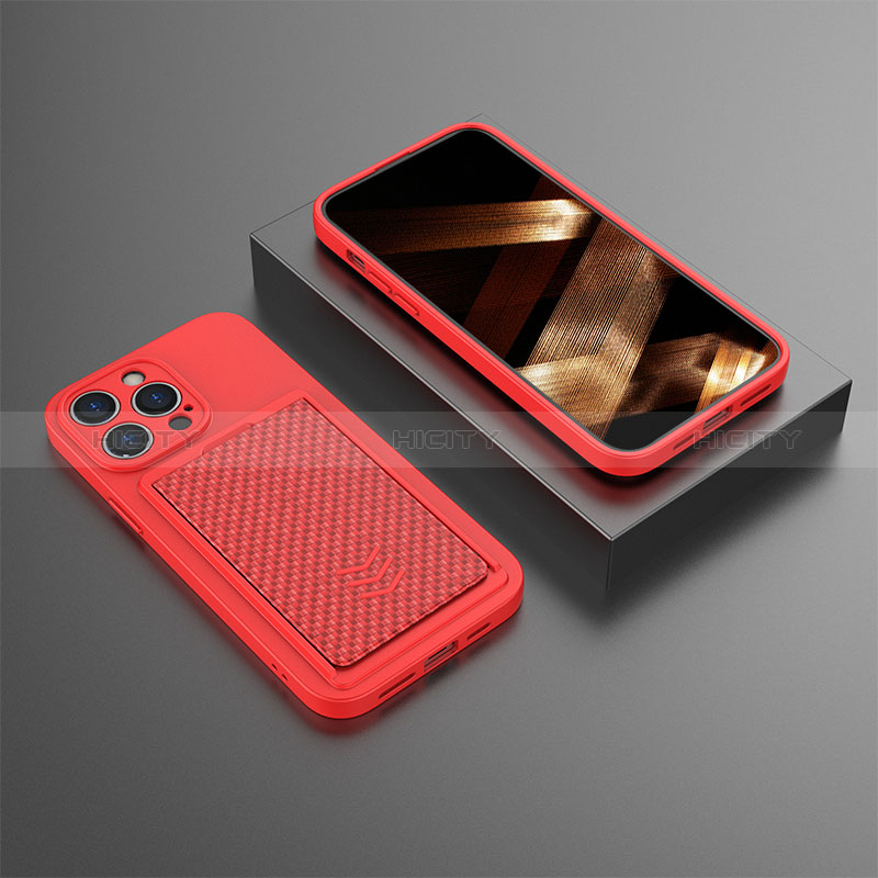 Funda Silicona Carcasa Goma KC1 para Apple iPhone 14 Pro Rojo