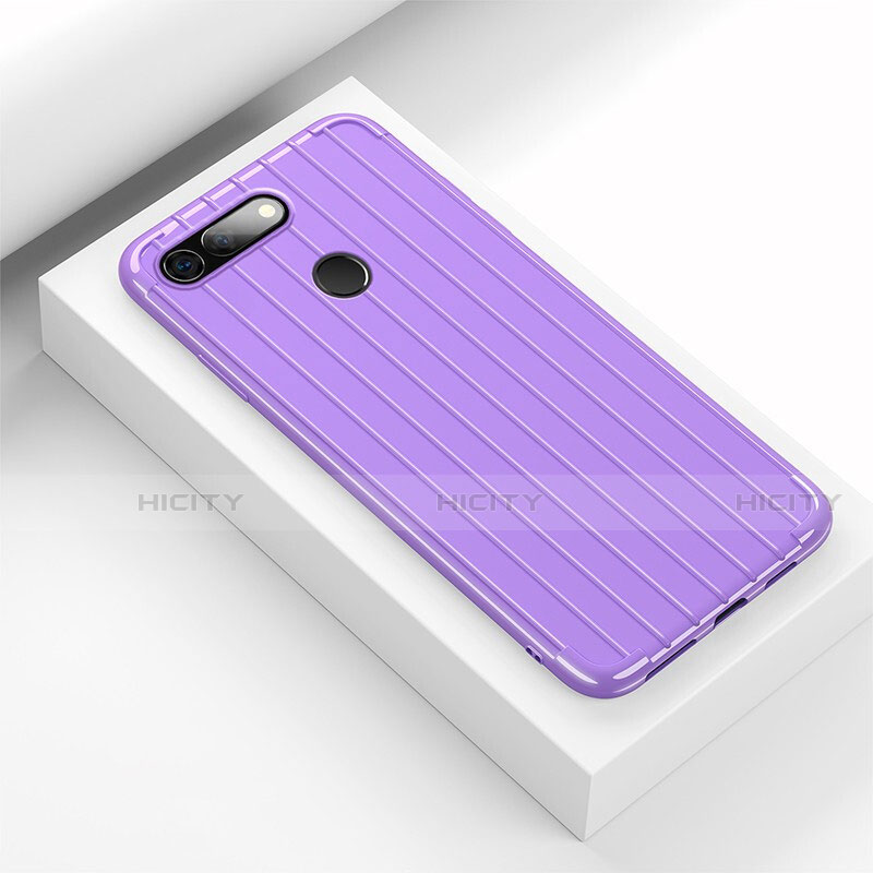 Funda Silicona Carcasa Goma Line C01 para Huawei Honor View 20 Morado