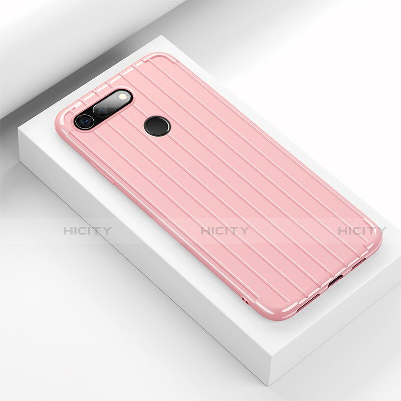 Funda Silicona Carcasa Goma Line C01 para Huawei Honor View 20 Rosa