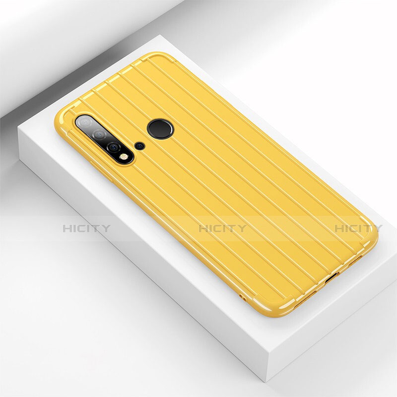 Funda Silicona Carcasa Goma Line C01 para Huawei Nova 5i Amarillo