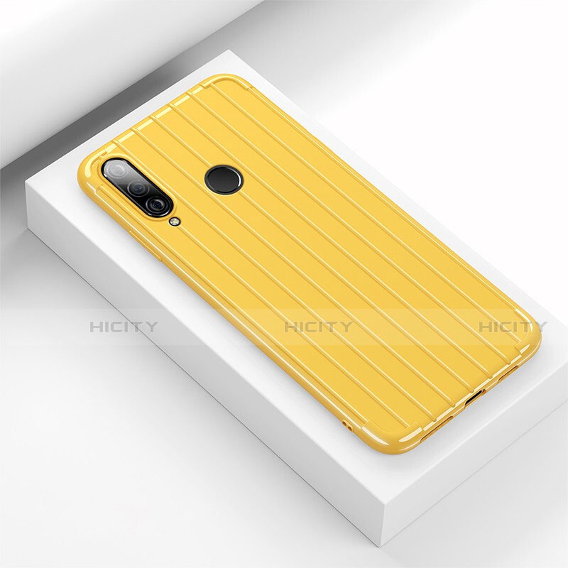 Funda Silicona Carcasa Goma Line C01 para Huawei P30 Lite XL Amarillo