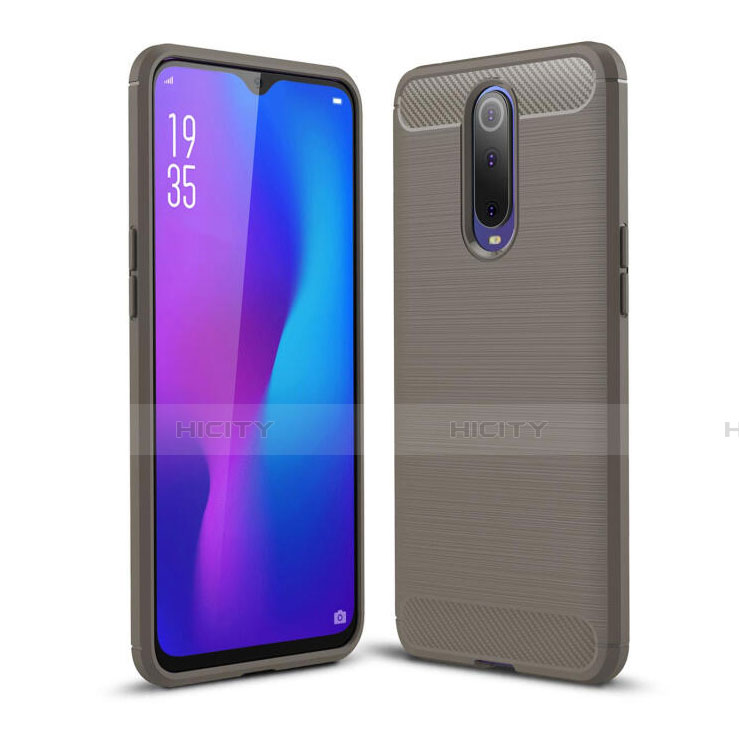 Funda Silicona Carcasa Goma Line C01 para Oppo R17 Pro Gris