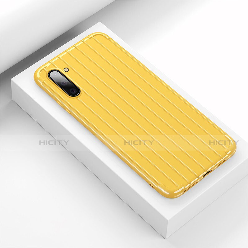 Funda Silicona Carcasa Goma Line C01 para Samsung Galaxy Note 10 5G Amarillo