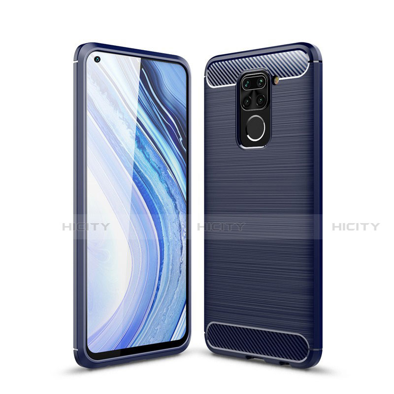 Funda Silicona Carcasa Goma Line C01 para Xiaomi Redmi Note 9 Azul