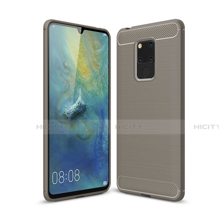 Funda Silicona Carcasa Goma Line C02 para Huawei Mate 20 X 5G Gris