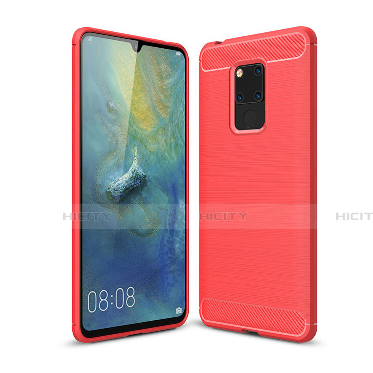 Funda Silicona Carcasa Goma Line C02 para Huawei Mate 20 X 5G Rojo