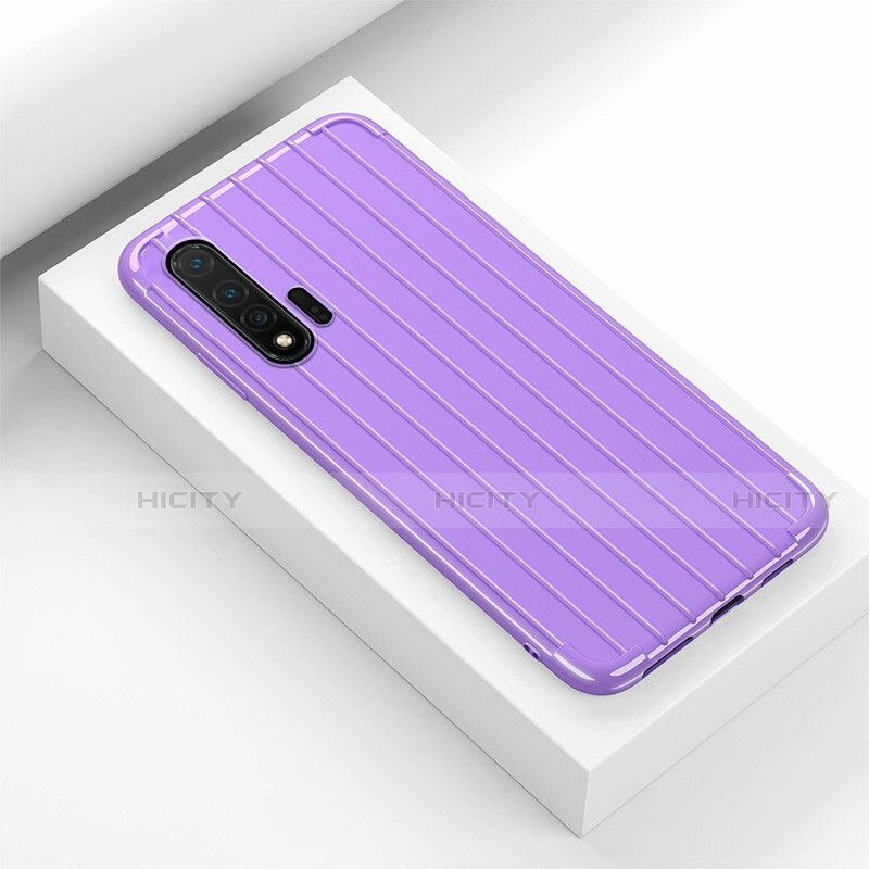 Funda Silicona Carcasa Goma Line C02 para Huawei Nova 6 Morado