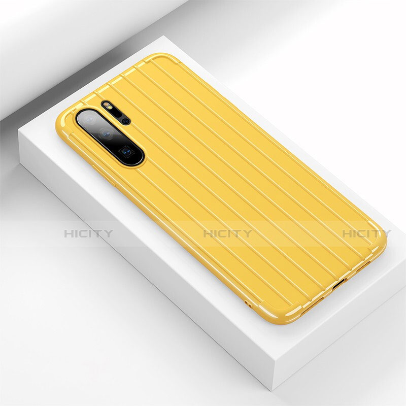 Funda Silicona Carcasa Goma Line C02 para Huawei P30 Pro New Edition Amarillo