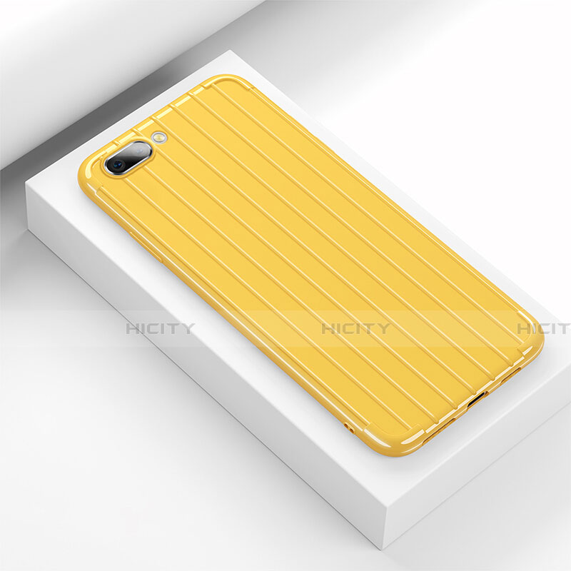 Funda Silicona Carcasa Goma Line C02 para Oppo R15X Amarillo