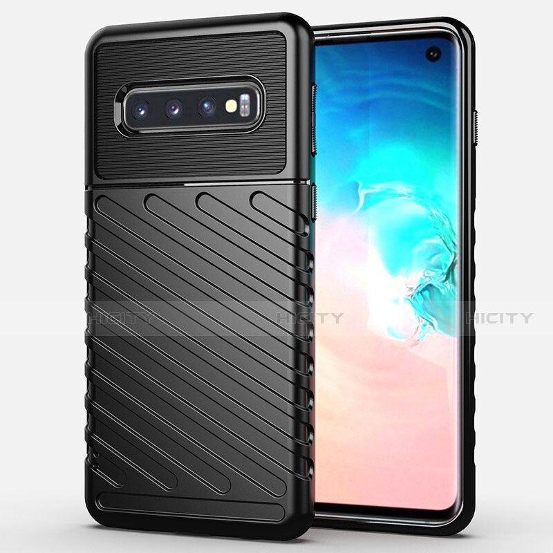 Funda Silicona Carcasa Goma Line C02 para Samsung Galaxy S10 Negro