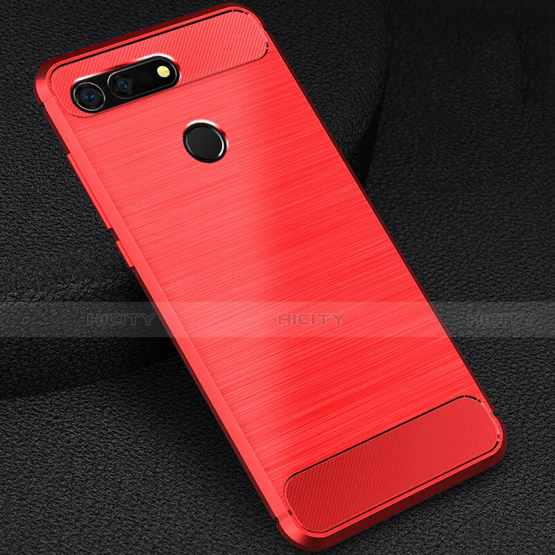 Funda Silicona Carcasa Goma Line C03 para Huawei Honor View 20 Rojo