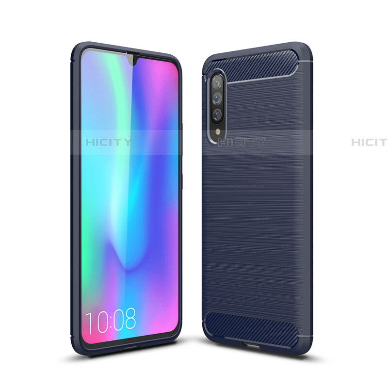 Funda Silicona Carcasa Goma Line C04 para Samsung Galaxy A70 Azul