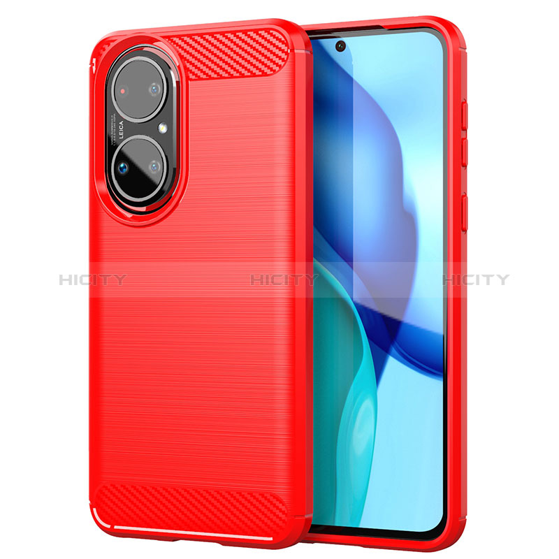 Funda Silicona Carcasa Goma Line MF1 para Huawei P50 Rojo