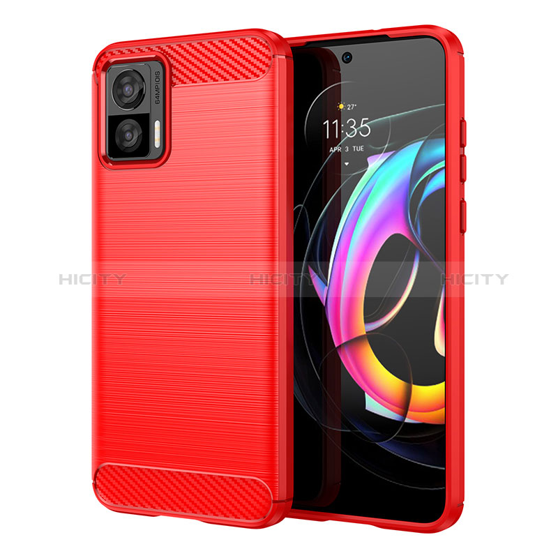 Funda Silicona Carcasa Goma Line MF1 para Motorola Moto Edge 30 Lite 5G Rojo