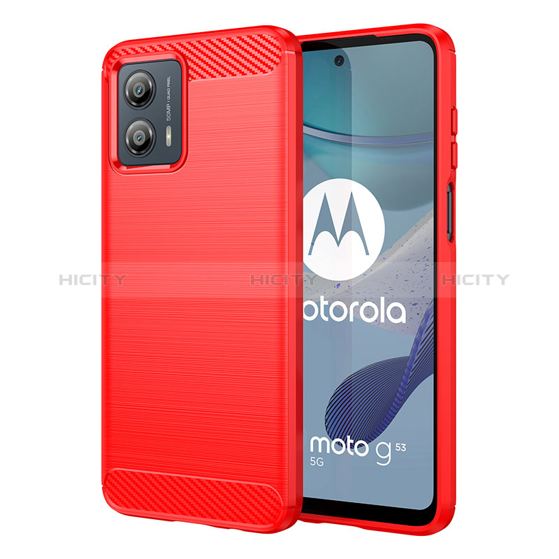 Funda Silicona Carcasa Goma Line MF1 para Motorola Moto G53 5G Rojo