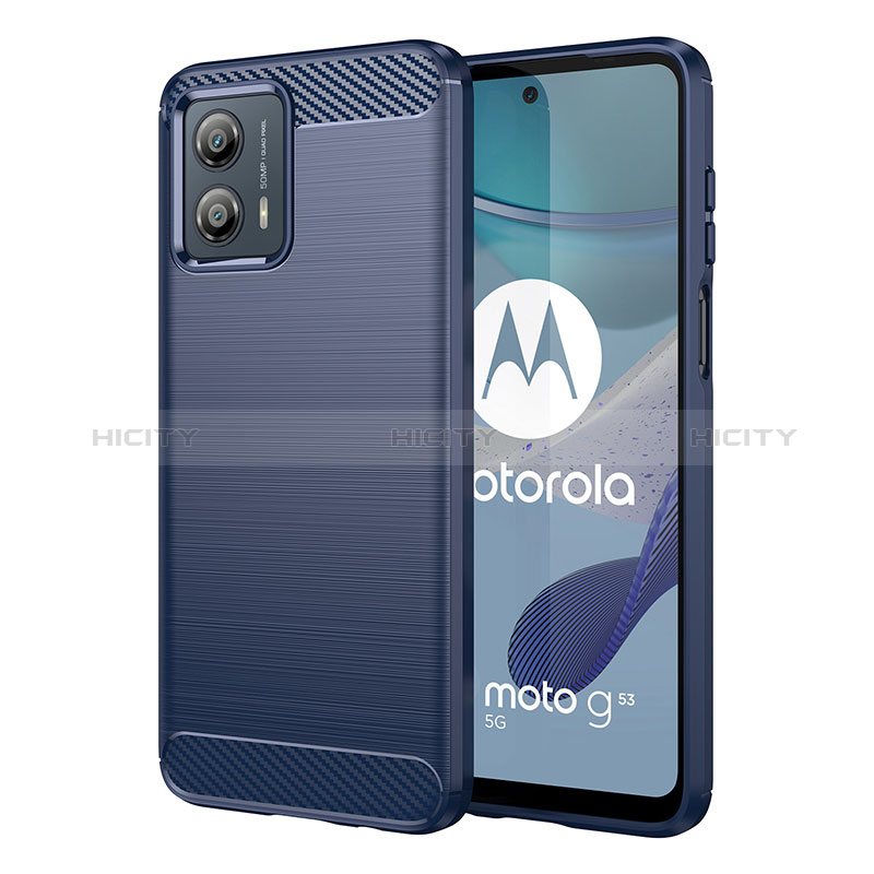 Funda Silicona Carcasa Goma Line MF1 para Motorola Moto G53j 5G Azul