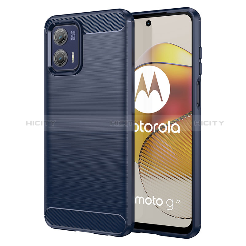 Funda Silicona Carcasa Goma Line MF1 para Motorola Moto G73 5G Azul