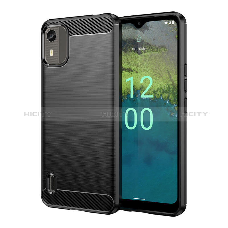 Funda Silicona Carcasa Goma Line MF1 para Nokia C12 Negro