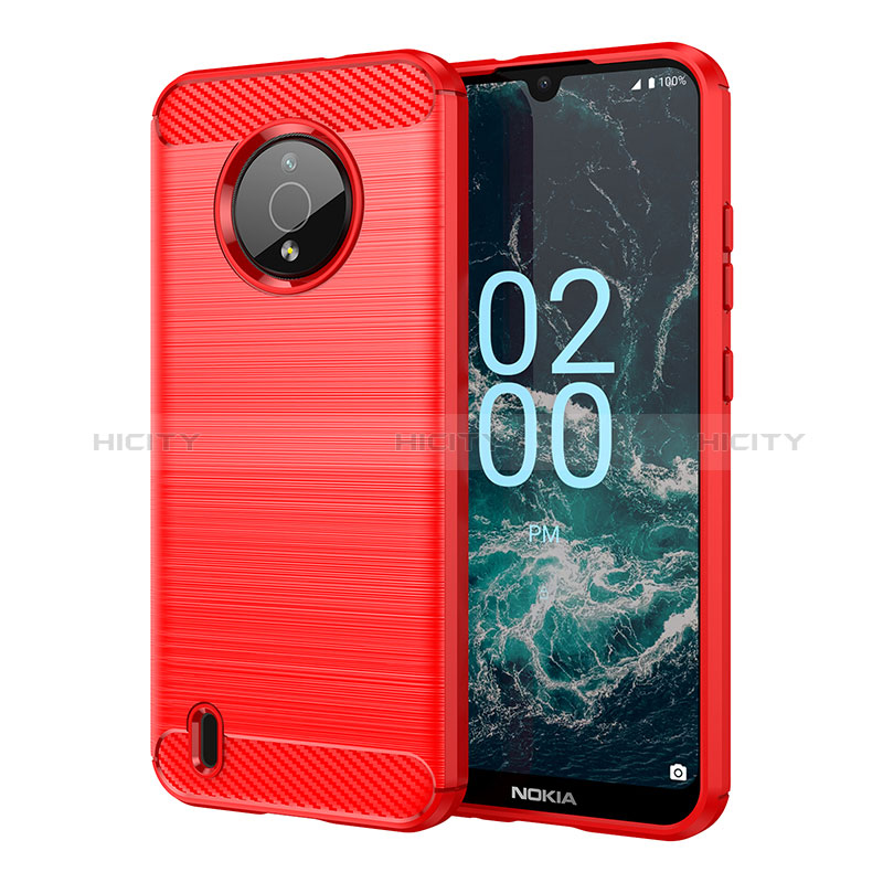 Funda Silicona Carcasa Goma Line MF1 para Nokia C200 Rojo