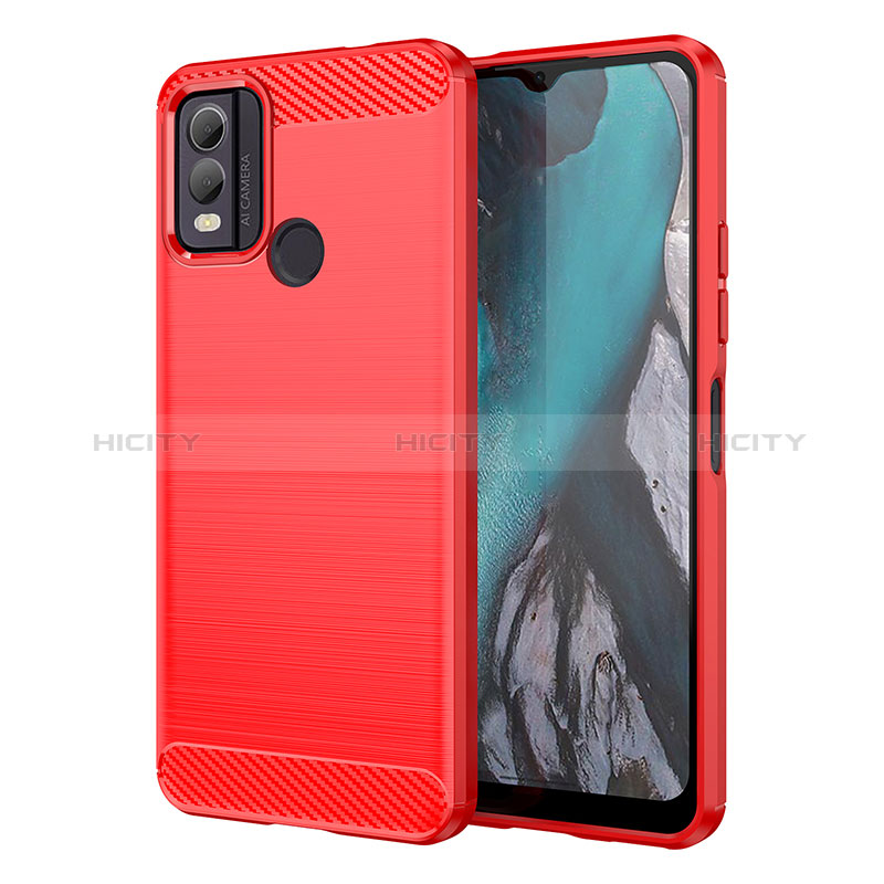 Funda Silicona Carcasa Goma Line MF1 para Nokia C22 Rojo