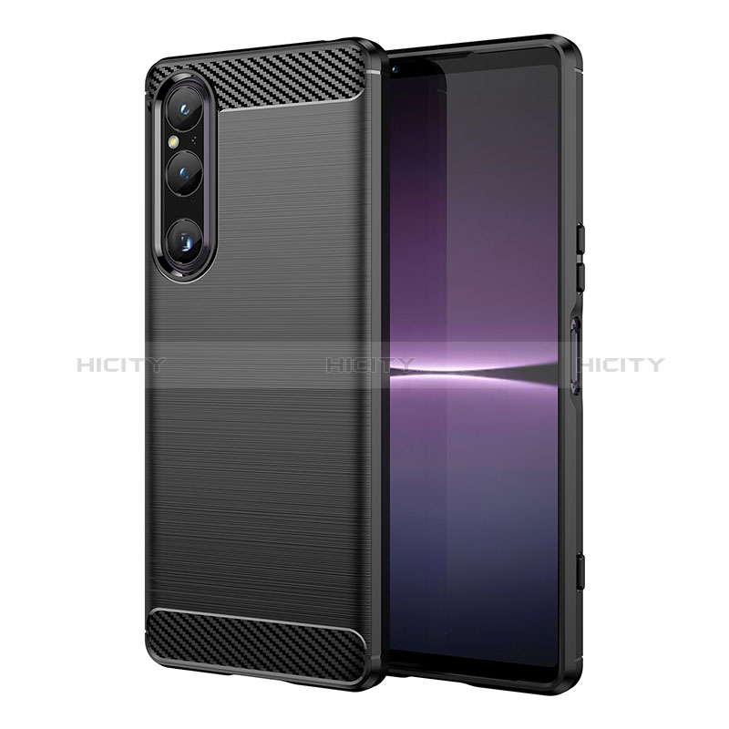 Funda Silicona Carcasa Goma Line MF1 para Sony Xperia 1 V Negro