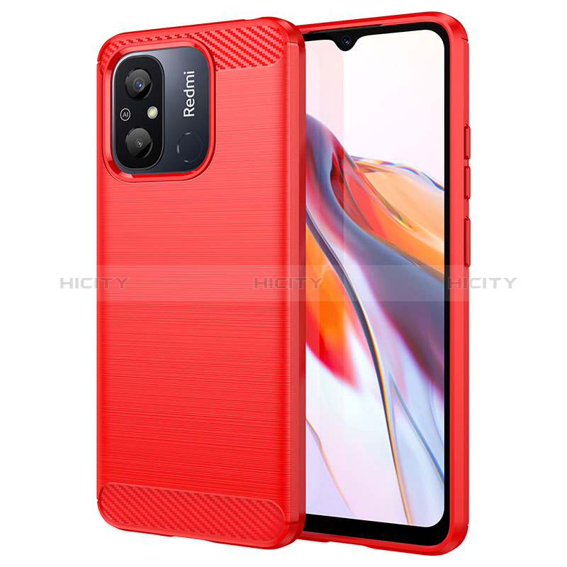 Funda Silicona Carcasa Goma Line MF1 para Xiaomi Poco C55 Rojo