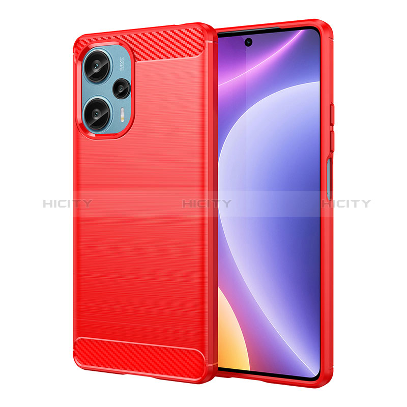 Funda Silicona Carcasa Goma Line MF1 para Xiaomi Poco F5 5G Rojo