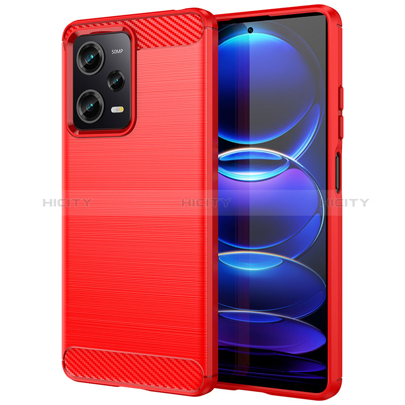 Funda Silicona Carcasa Goma Line MF1 para Xiaomi Redmi Note 12 Pro 5G Rojo