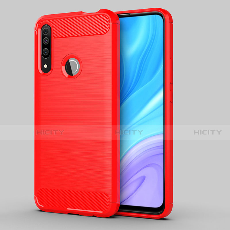 Funda Silicona Carcasa Goma Line para Huawei Enjoy 10 Plus Rojo