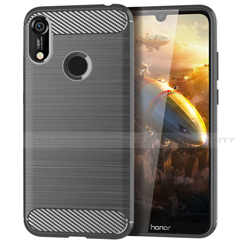 Funda Silicona Carcasa Goma Line para Huawei Honor 8A Gris