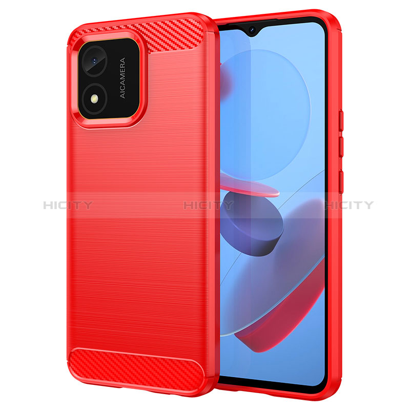 Funda Silicona Carcasa Goma Line para Huawei Honor X5 Rojo